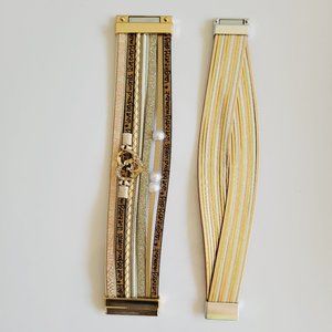 BUNDLE OF 2 WOMEN'S MULTILAYERED HANDMADE BRACELETS